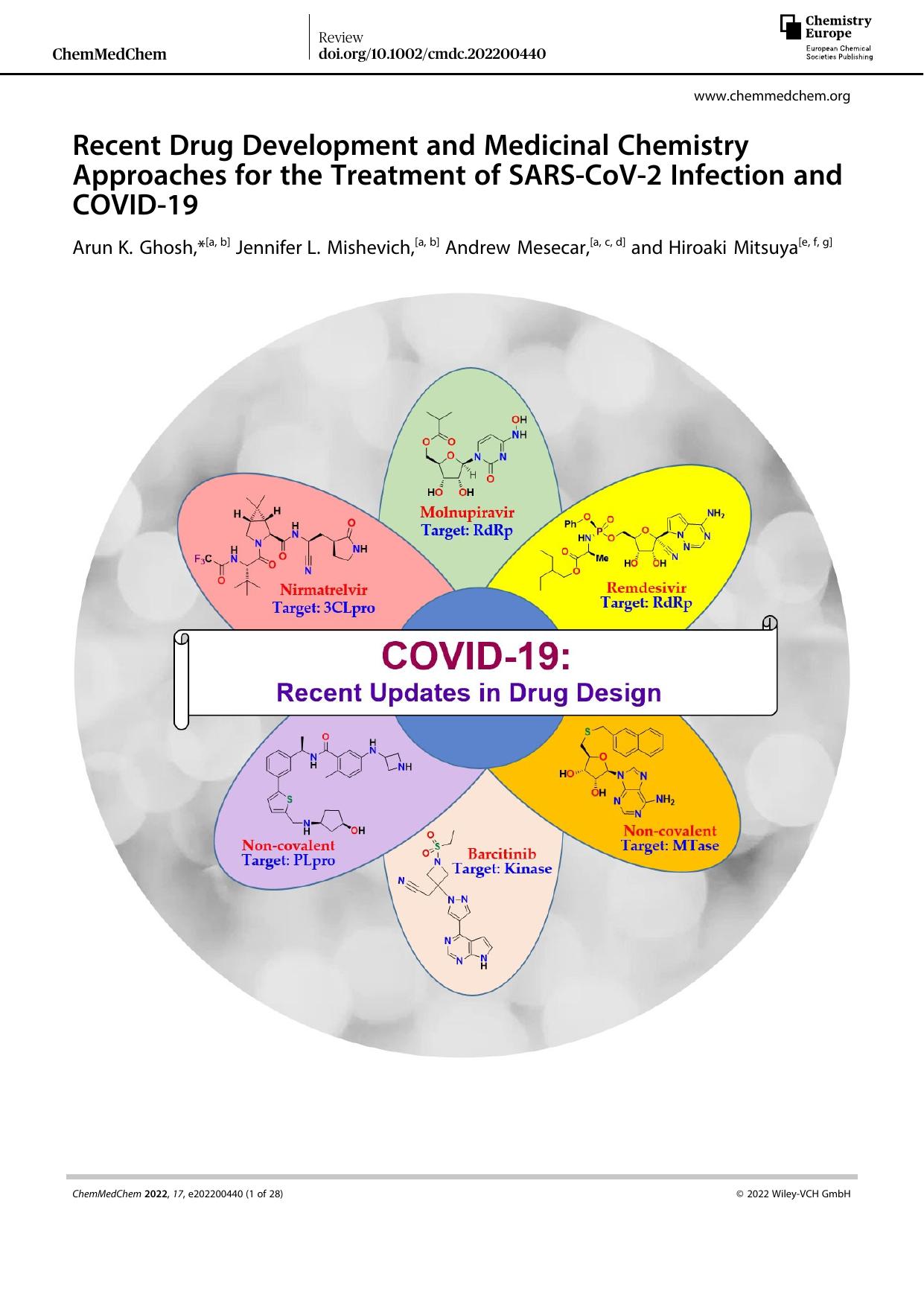 Recent Drug Development and Medicinal Chemistry Approaches for the Treatment of SARSâCoVâ2 Infection and COVIDâ19 by Unknown