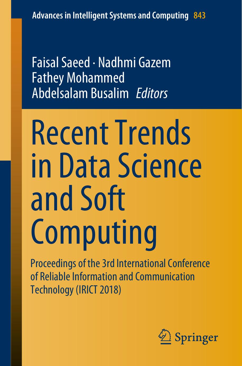 Recent Trends in Data Science and Soft Computing by Unknow