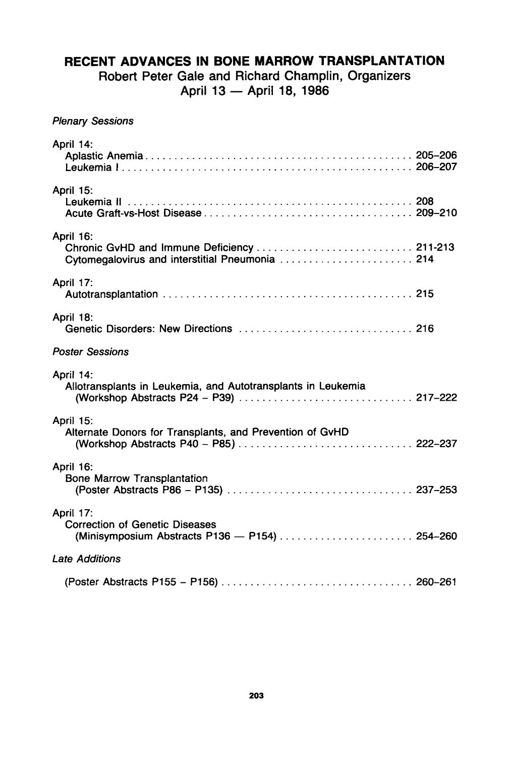 Recent advances in bone marrow transplantation by Unknown