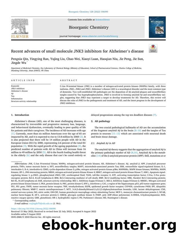 Recent advances of small molecule JNK3 inhibitors for Alzheimerâs disease by unknow
