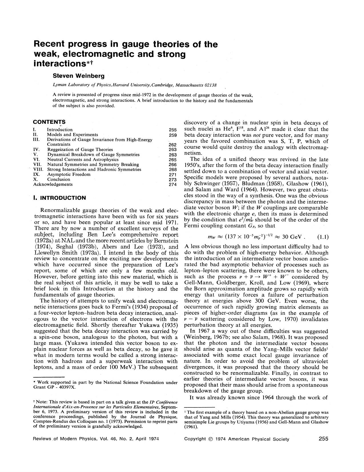 Recent progress in gauge theories... (1974) by Unknown