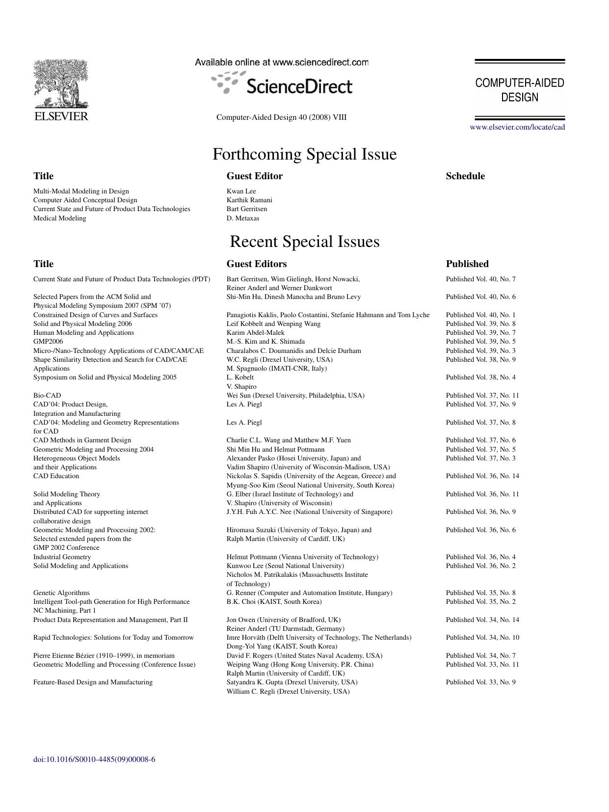 Recent-Special-Issues by Unknown