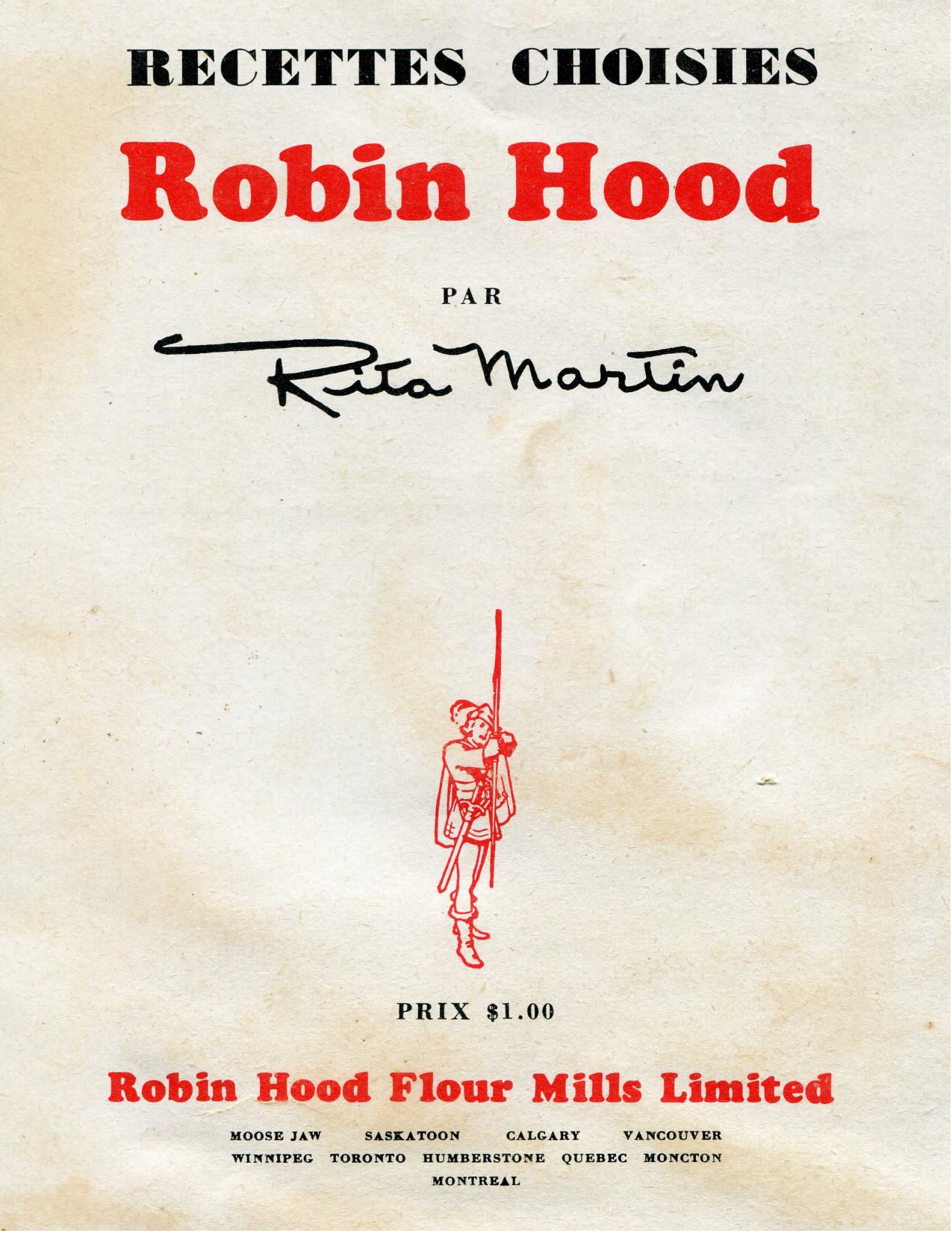 Recettes choisies Robin Hood by Unknow