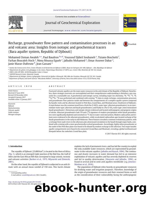 Recharge, groundwater flow pattern and contamination processes in an arid volcanic area: Insights from isotopic and geochemical tracers (Bara aquifer system, Republic of Djibouti) by unknow