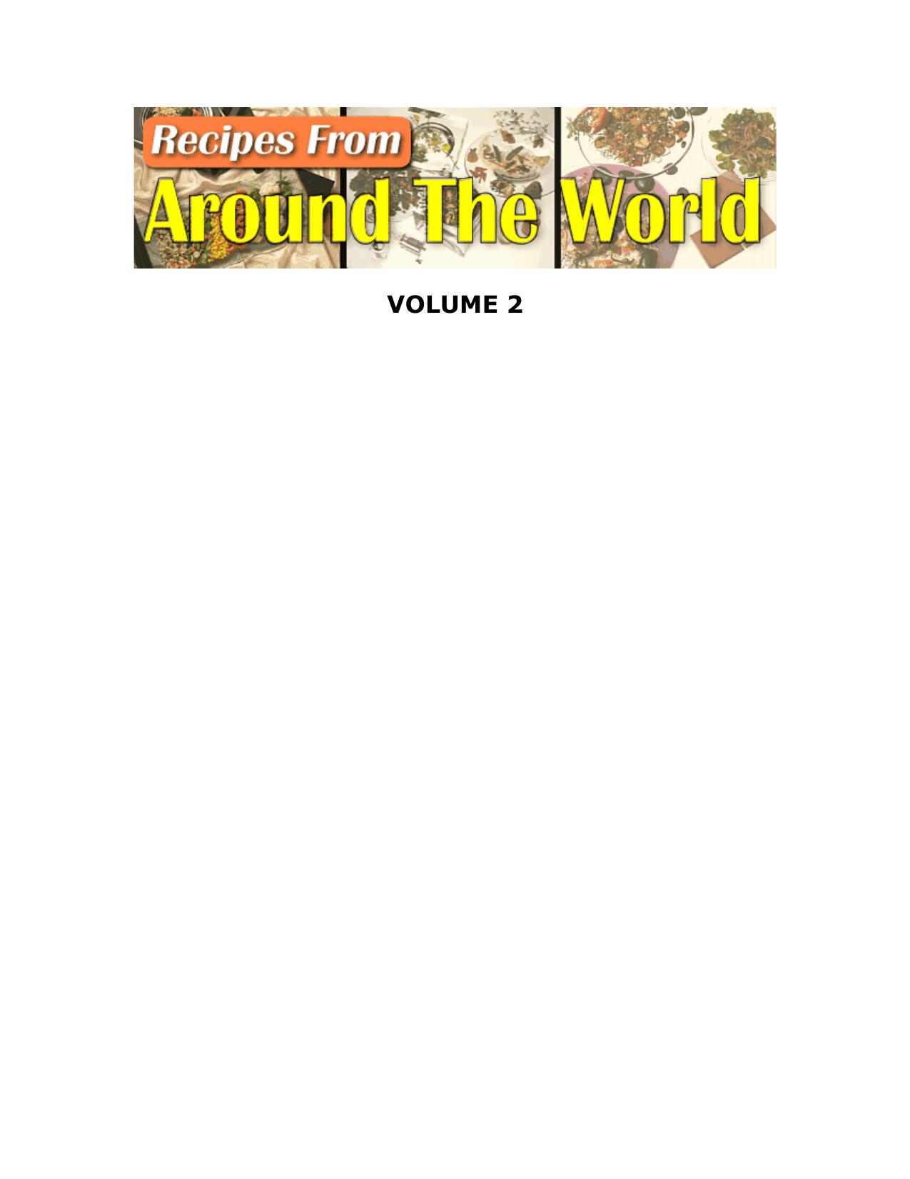 Recipes From Around The World Vol.2 by Unknow