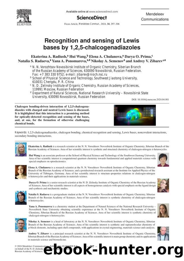 Recognition and sensing of Lewis bases by 1,2,5-chalcogenadiazoles by unknow