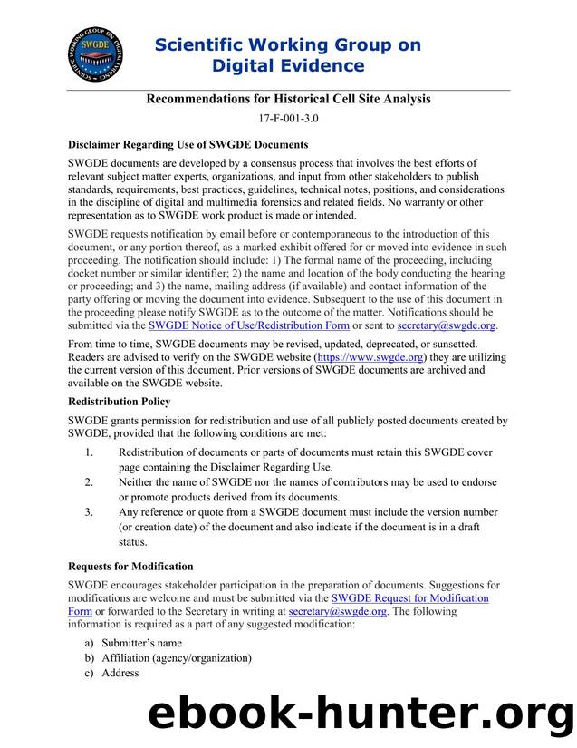Recommendations for Historical Cell Site Analysis by Demi Fuentes-Ramirez
