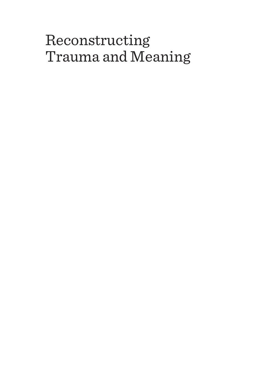 Reconstructing Trauma and Meaning : Life Narratives of Survivors of Political Violence during Apartheid in South Africa by Ileana Carmen Rogobete