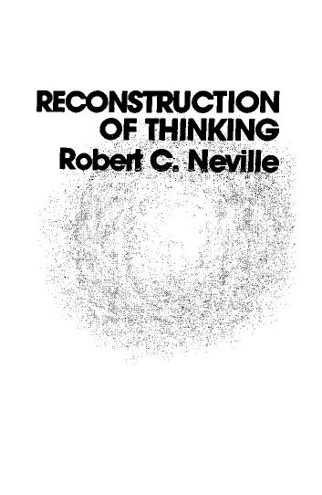 Reconstruction of Thinking by Robert C. Neville