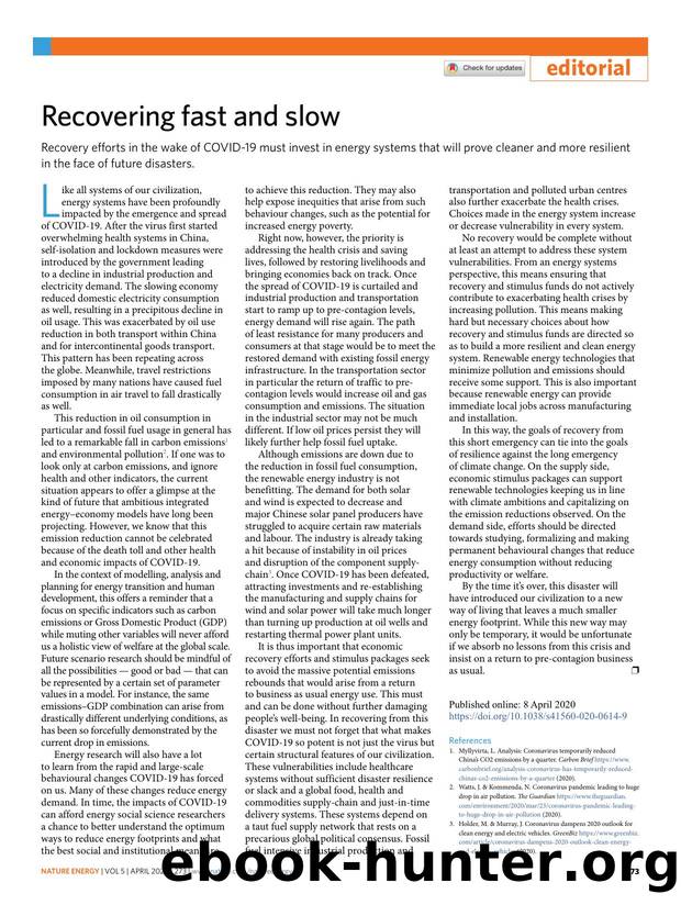 Recovering fast and slow by Unknown
