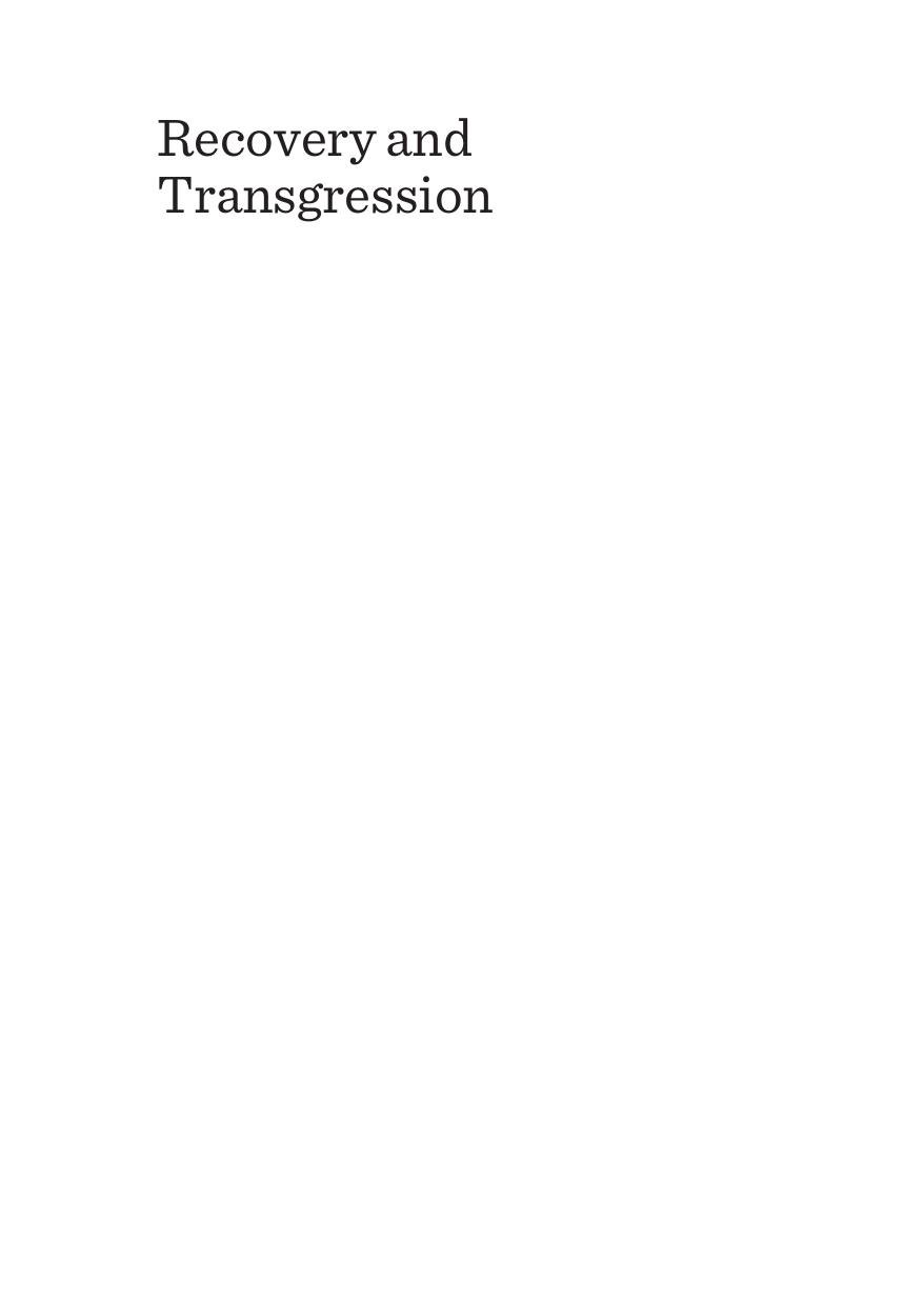 Recovery and Transgression : Memory in American Poetry by Kornelia Freitag