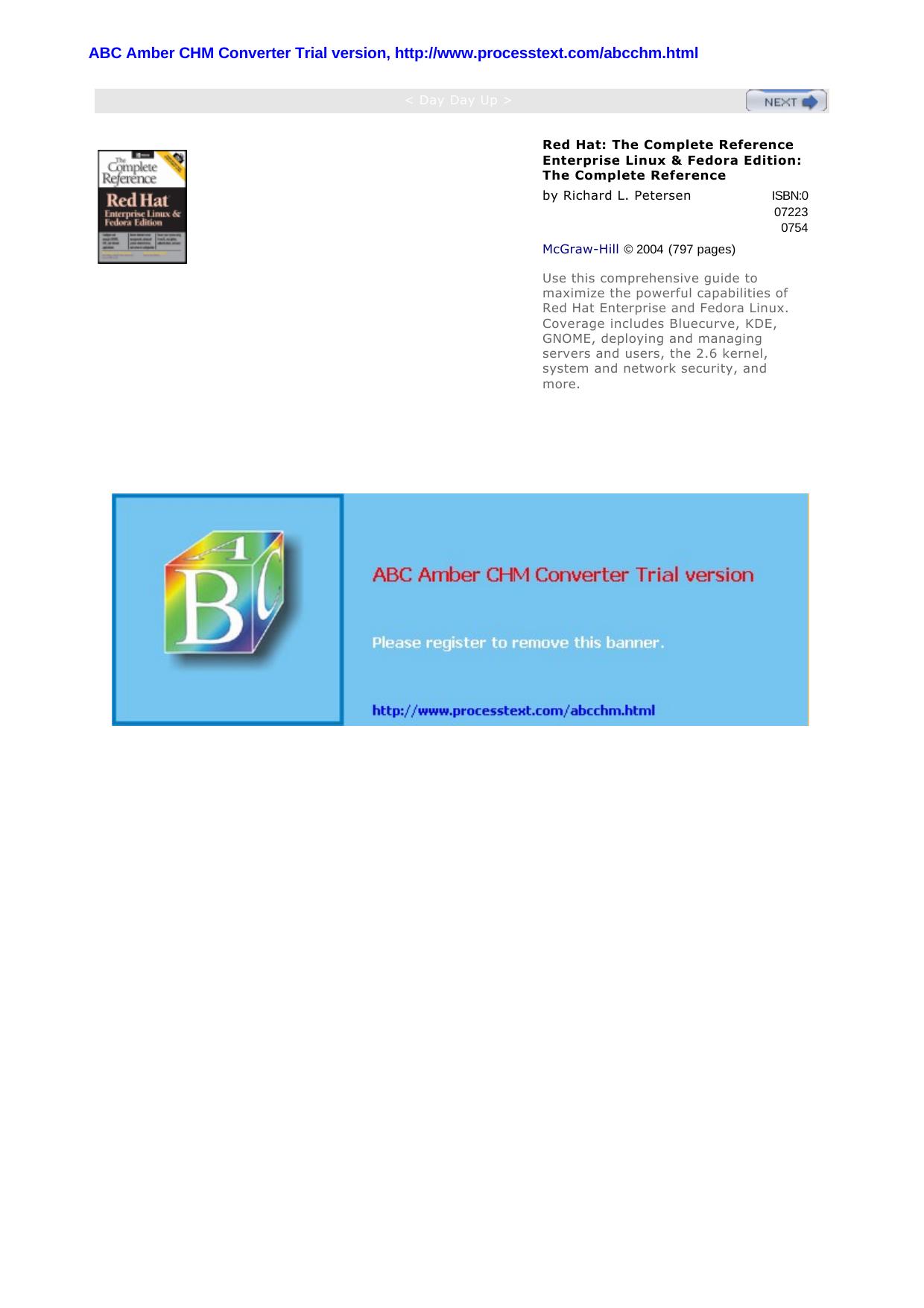Red Hat Linux X: the complete reference by Richard Petersen Ibrahim Haddad