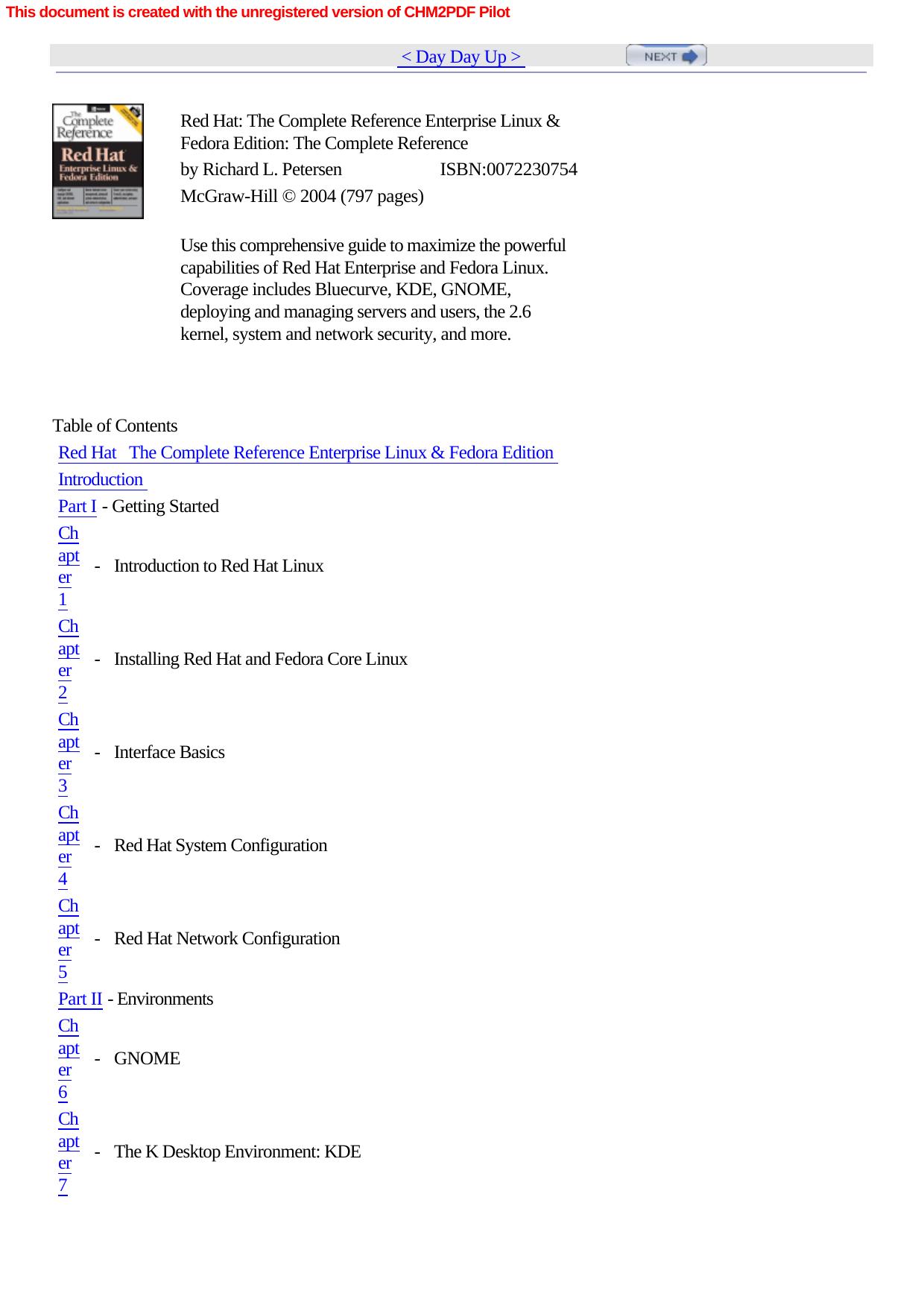 Red Hat: the complete reference enterprice Linux & Feodora TM edition by Richard Petersen Ibrahim Haddad