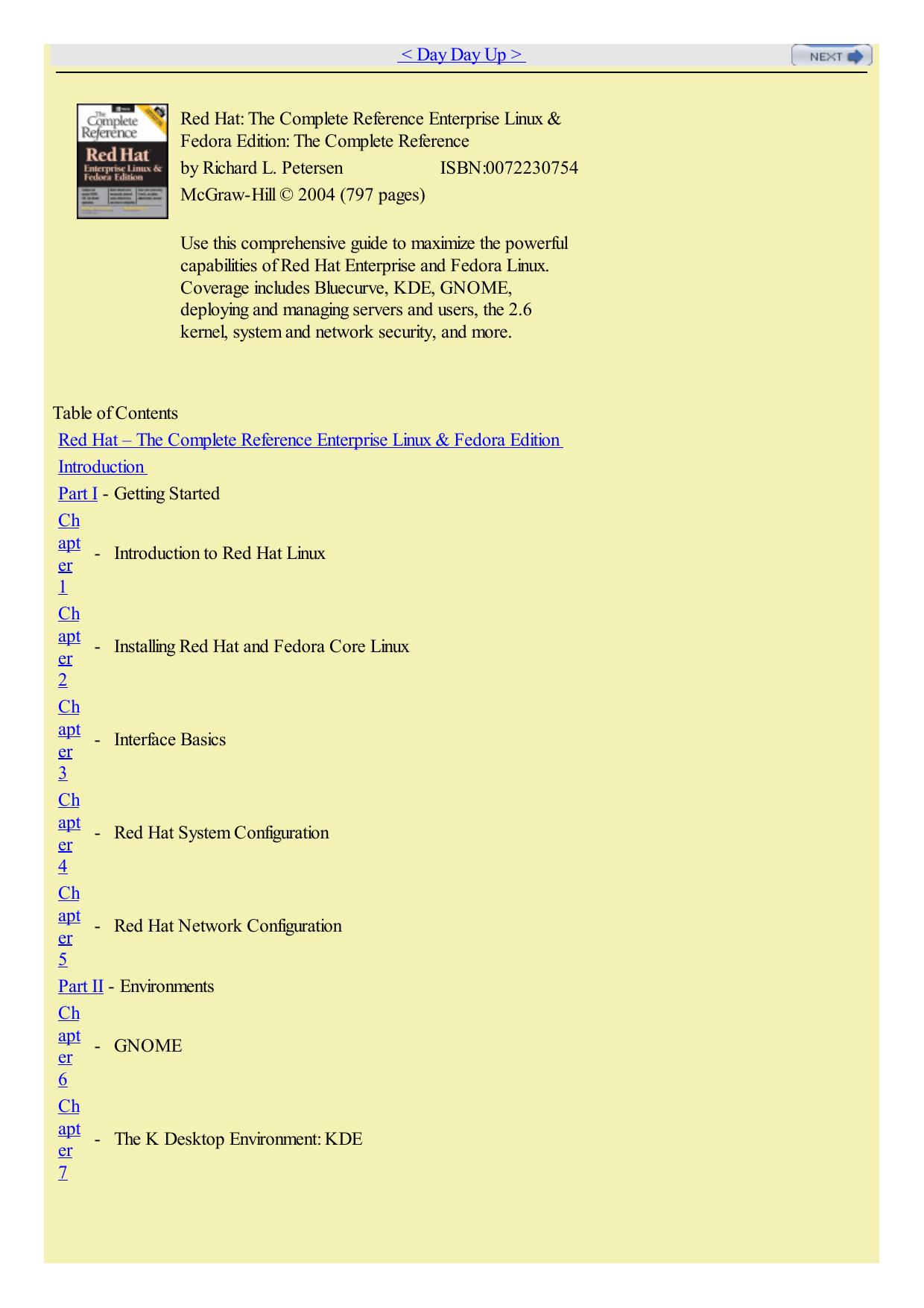 Red Hat: the complete reference: Enterprise Linux & Fedora edition by Petersen Richard