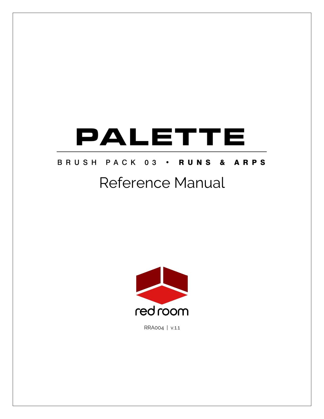 Red Room Audio Palette Runs And Arps (Manual) by red room audio