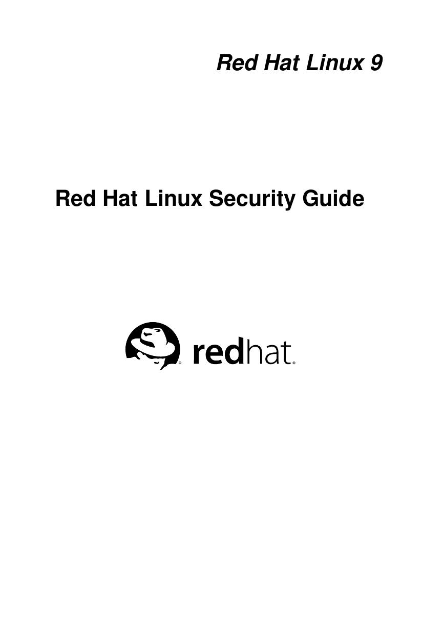 RedHat Linux 9 Security Guide by Unknown