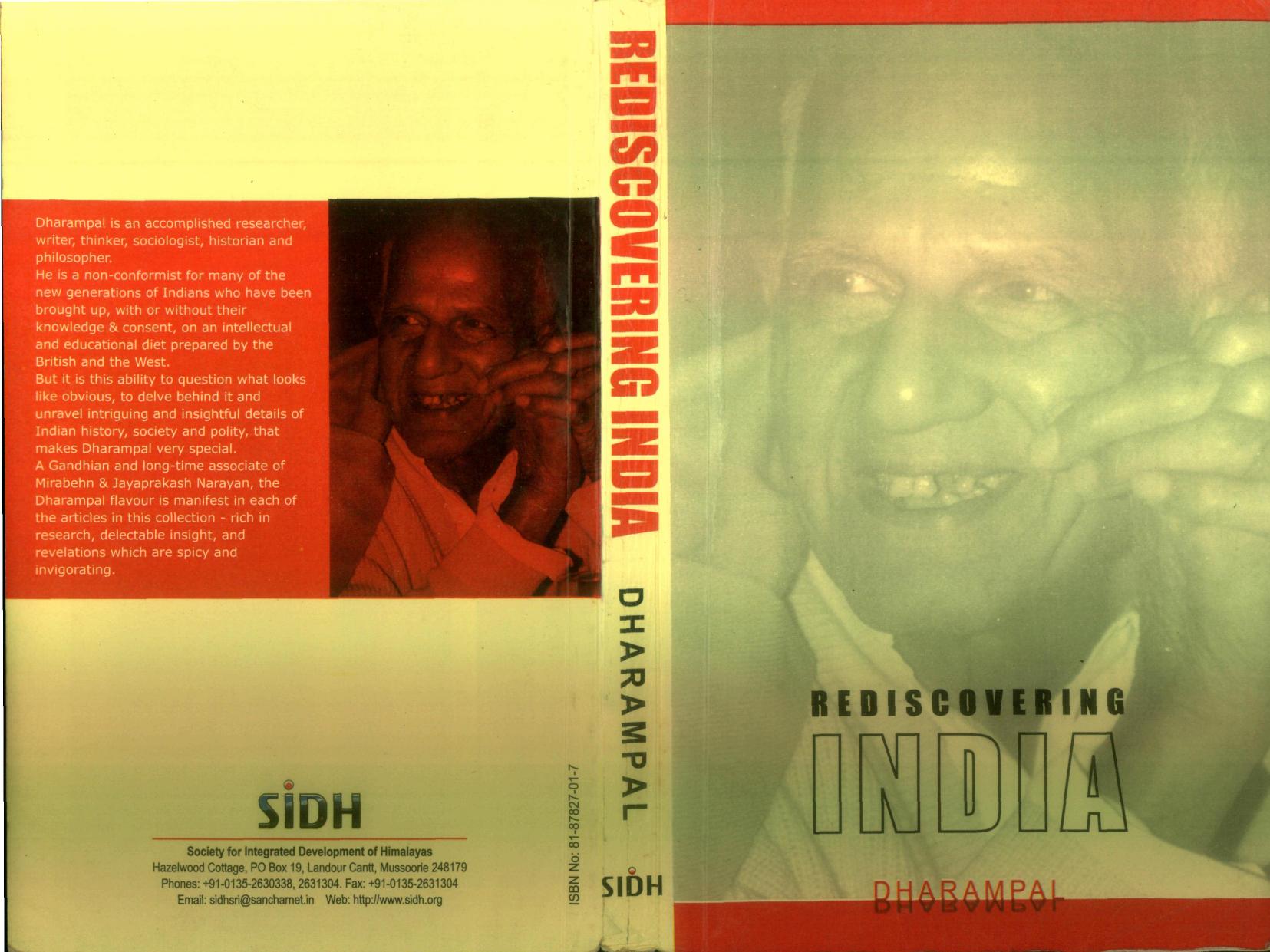 Rediscovering India by Dharampal