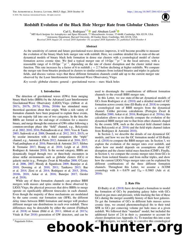 Redshift Evolution of the Black Hole Merger Rate from Globular Clusters by Carl L. Rodriguez & Abraham Loeb