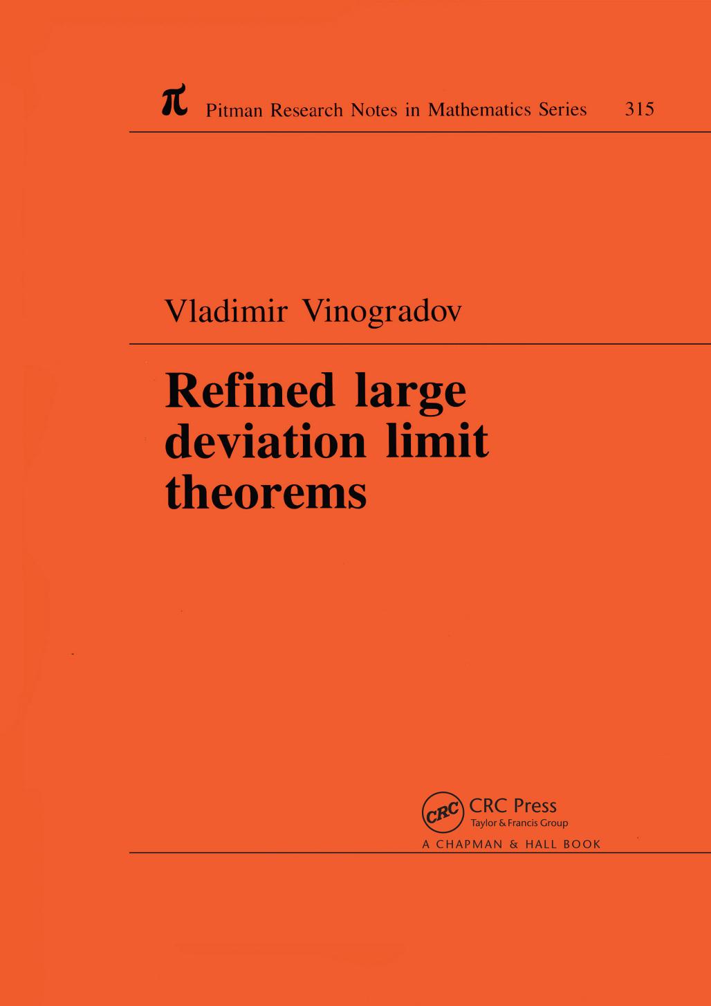 Refined Large Deviation Limit Theorems by Vladimir Vinogradov