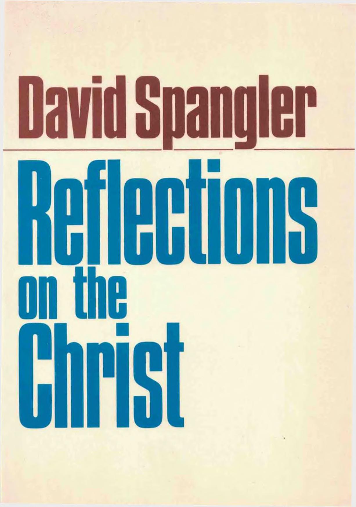 Reflections on the Christ by David Spangler