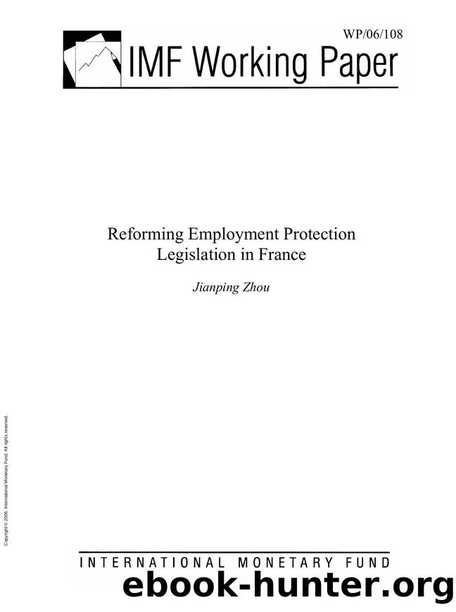 Reforming Employment Protection Legislation in France by Jian-Ping Zhou