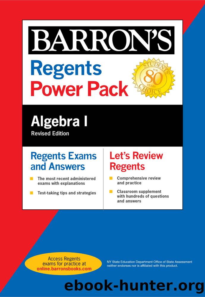 Regents Algebra I Power Pack Revised Edition by Gary M. Rubinstein