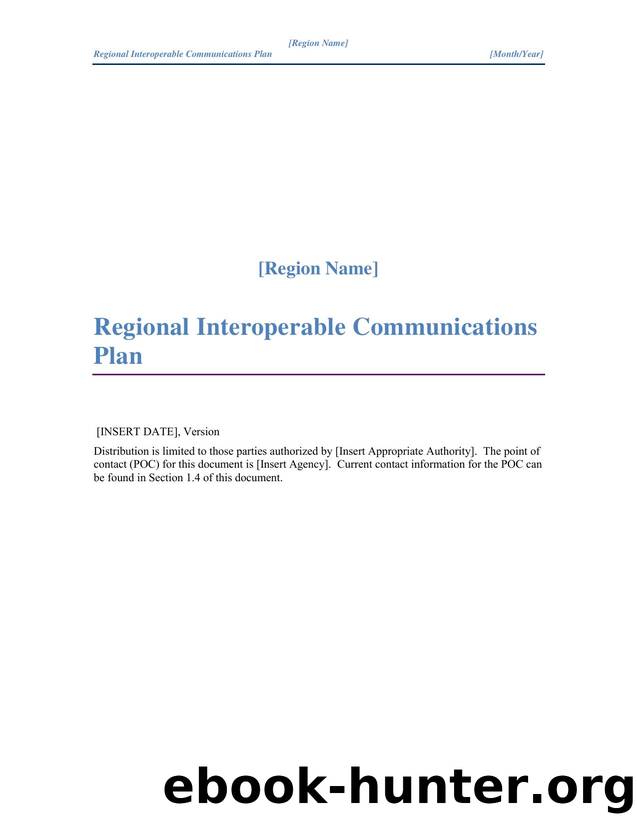 Regional Interoperable Communications Plan by unknow
