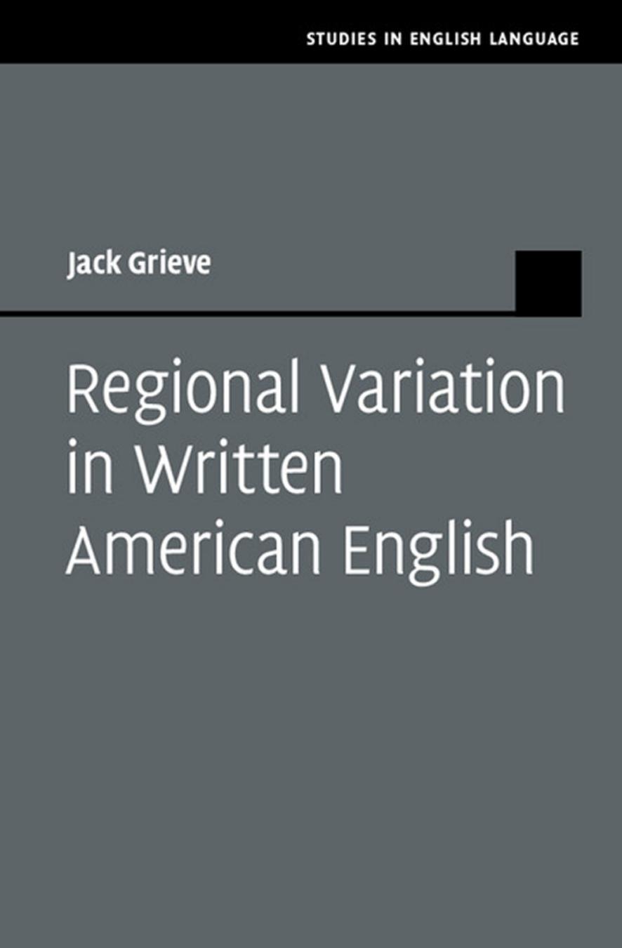 Regional Variation in Written American English by Unknow
