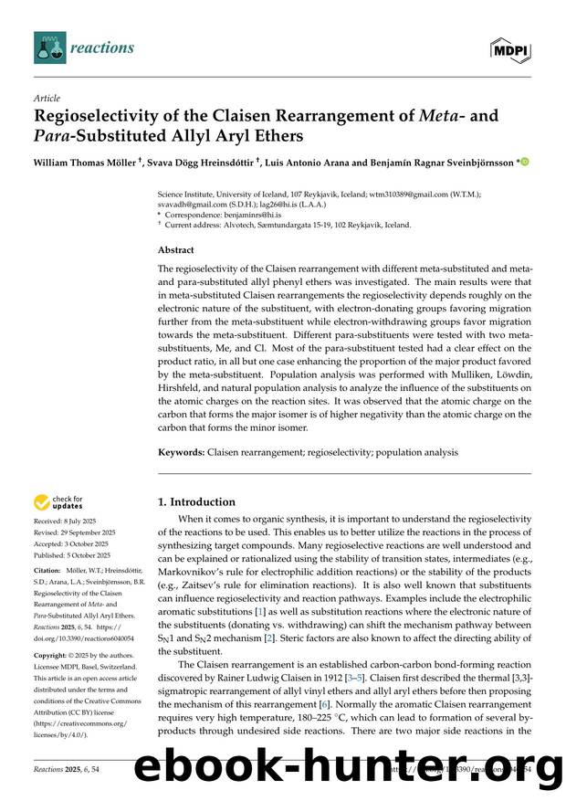 Regioselectivity of the Claisen Rearrangement of Meta- and Para-Substituted Allyl Aryl Ethers by unknow