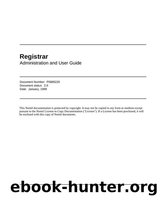 Register Administration and User Guide by Unknown