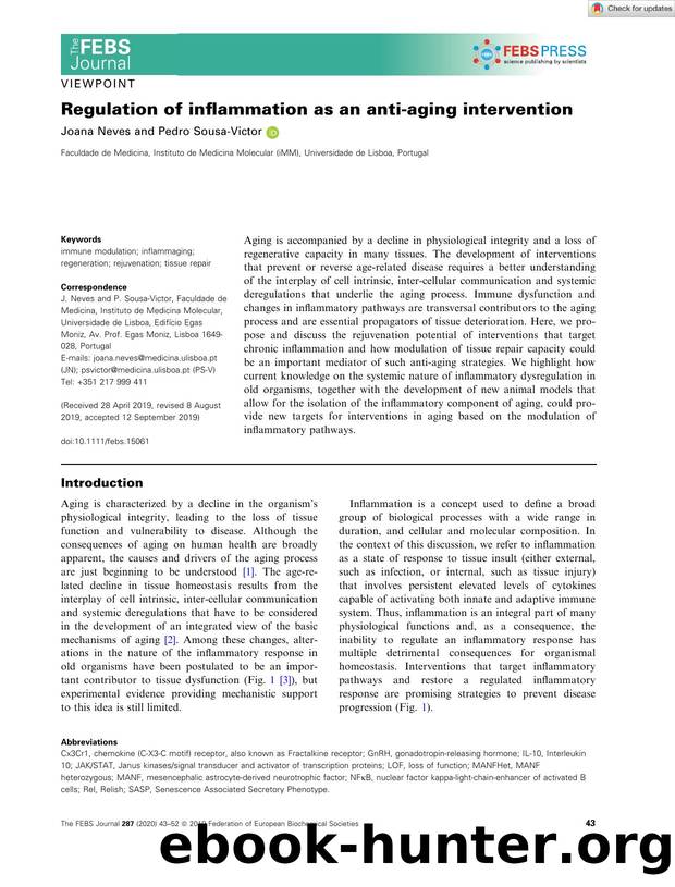Regulation of inflammation as an antiâaging intervention by Unknown
