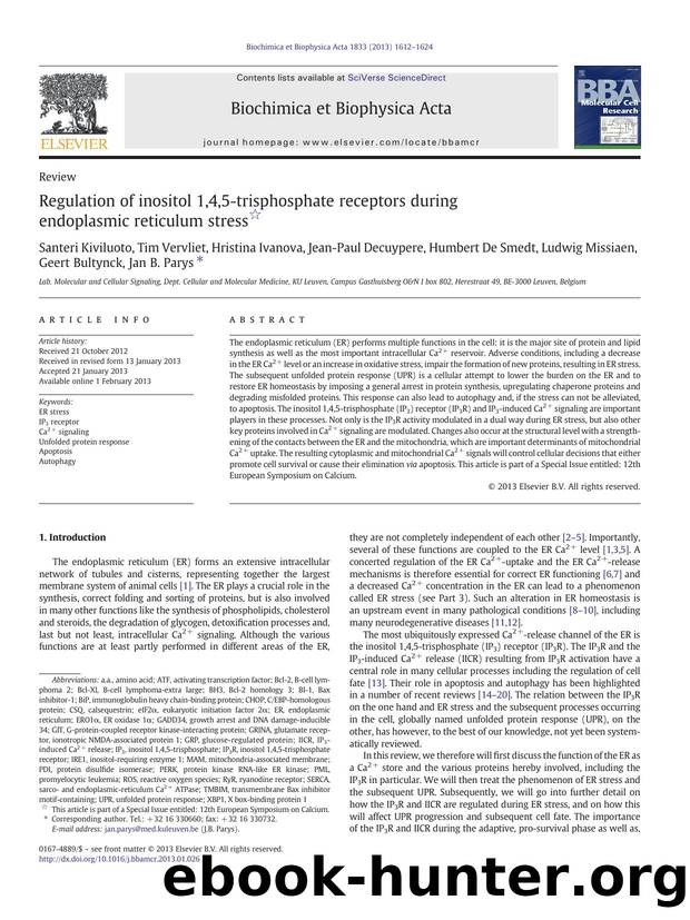 Regulation of inositol 1,4,5-trisphosphate receptors during endoplasmic reticulum stress by unknow