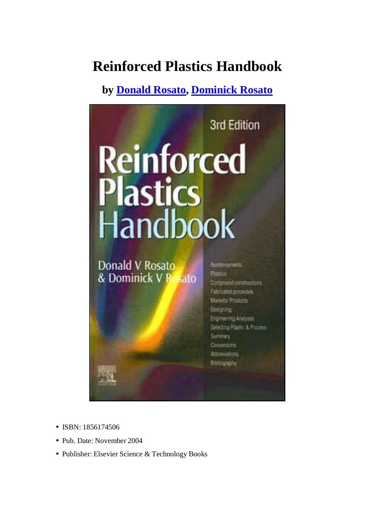 Reinforced plastics handbook by Donald V Rosato; Dominick V Rosato; John Murphy