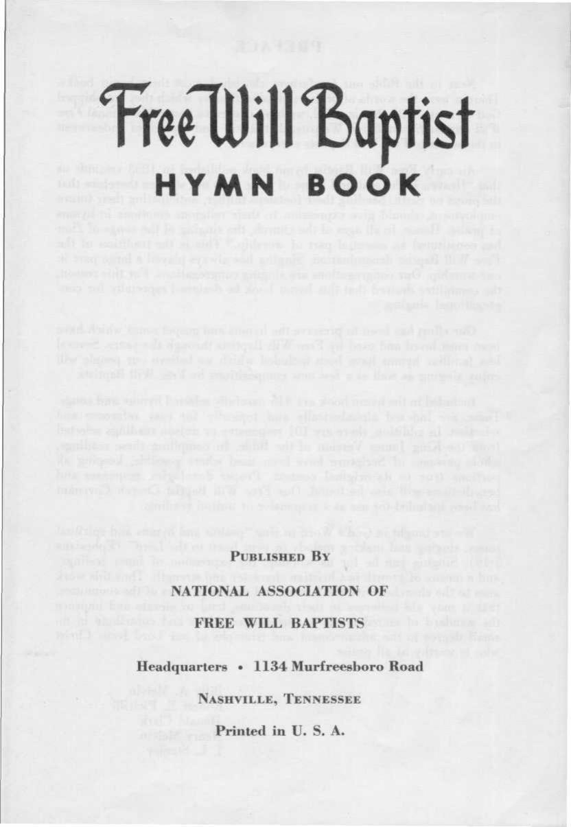 Rejoice : the Free Will Baptist hymn book by National Association of Free Will Baptists (U.S.). Hymn Book Committee