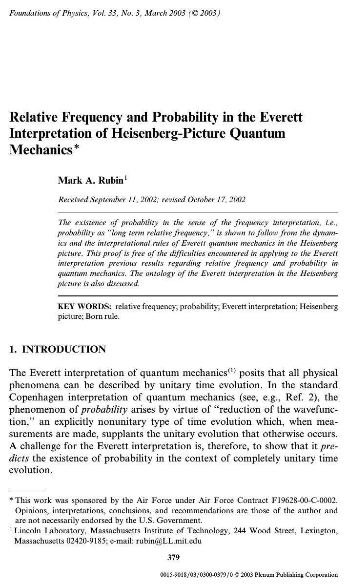 Relative Frequency and Probability in the Everett Interpretation of Heisenberg-Picture Quantum Mechanics by Unknown