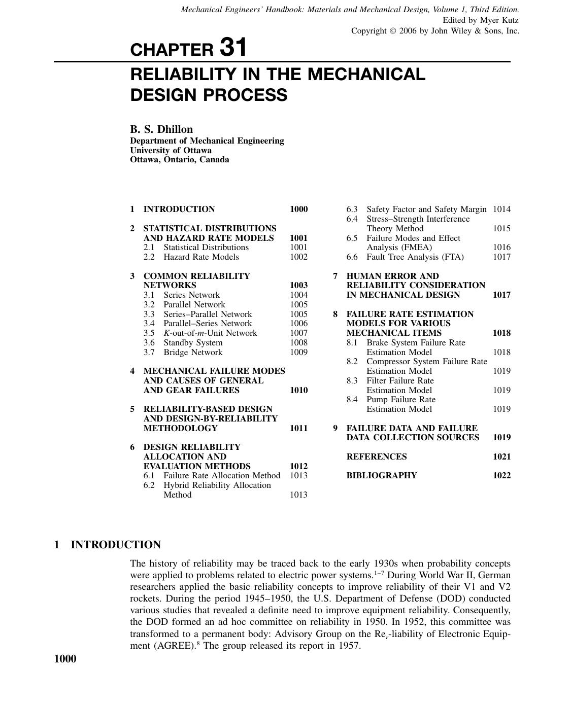 Reliability in the Mechanical Design Process by penta