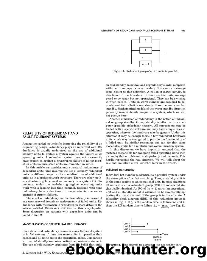 Reliability of Redundant and Fault-Tolerant Systems". In: Wiley Encyclopedia of Electrical and Electronics Engineering by Unknown