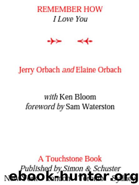 Remember How I Love You by Jerry Orbach & Elaine Orbach