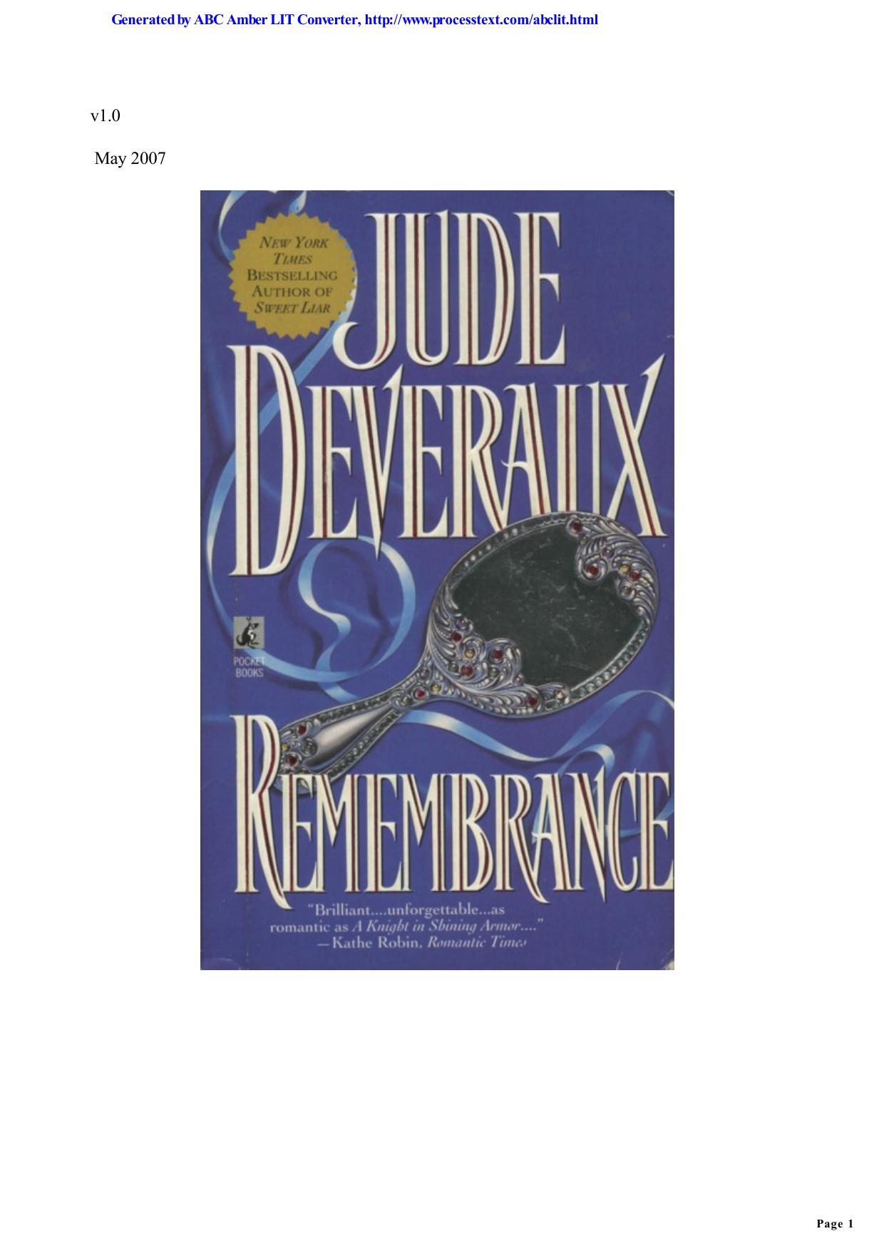 Remembrance by Jude Deveraux