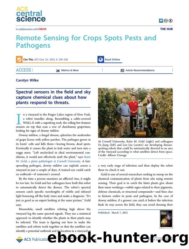Remote Sensing for Crops Spots Pests and Pathogens by Carolyn Wilke