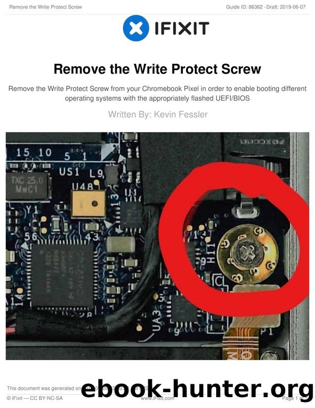 Remove the Write Protect Screw by Unknown