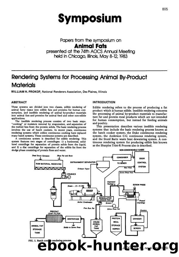 Rendering systems for processing animal by-product materials by Unknown
