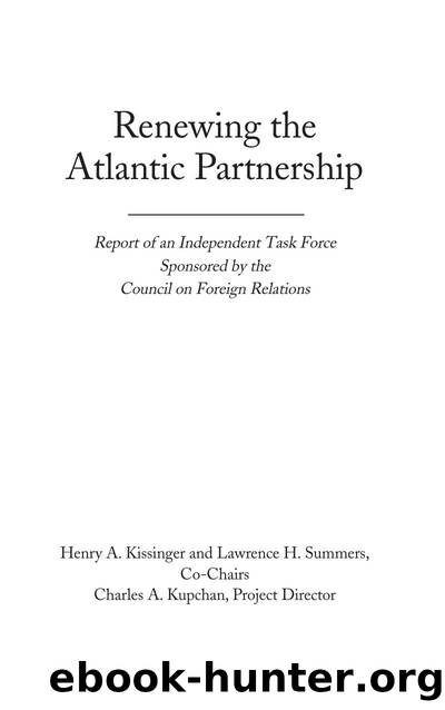 Renewing the Atlantic Partnership by Council on Foreign Relations