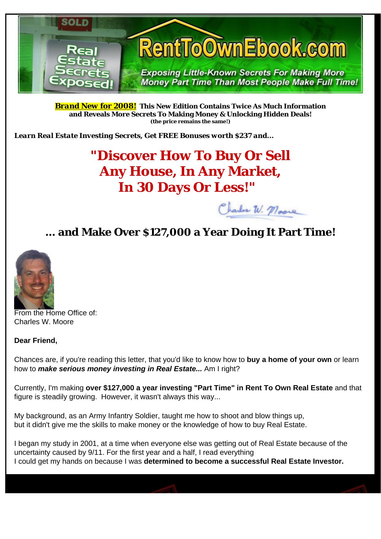 Rent To Own Real Estate Secrets Exposed. by Best of Kuszter's Collection