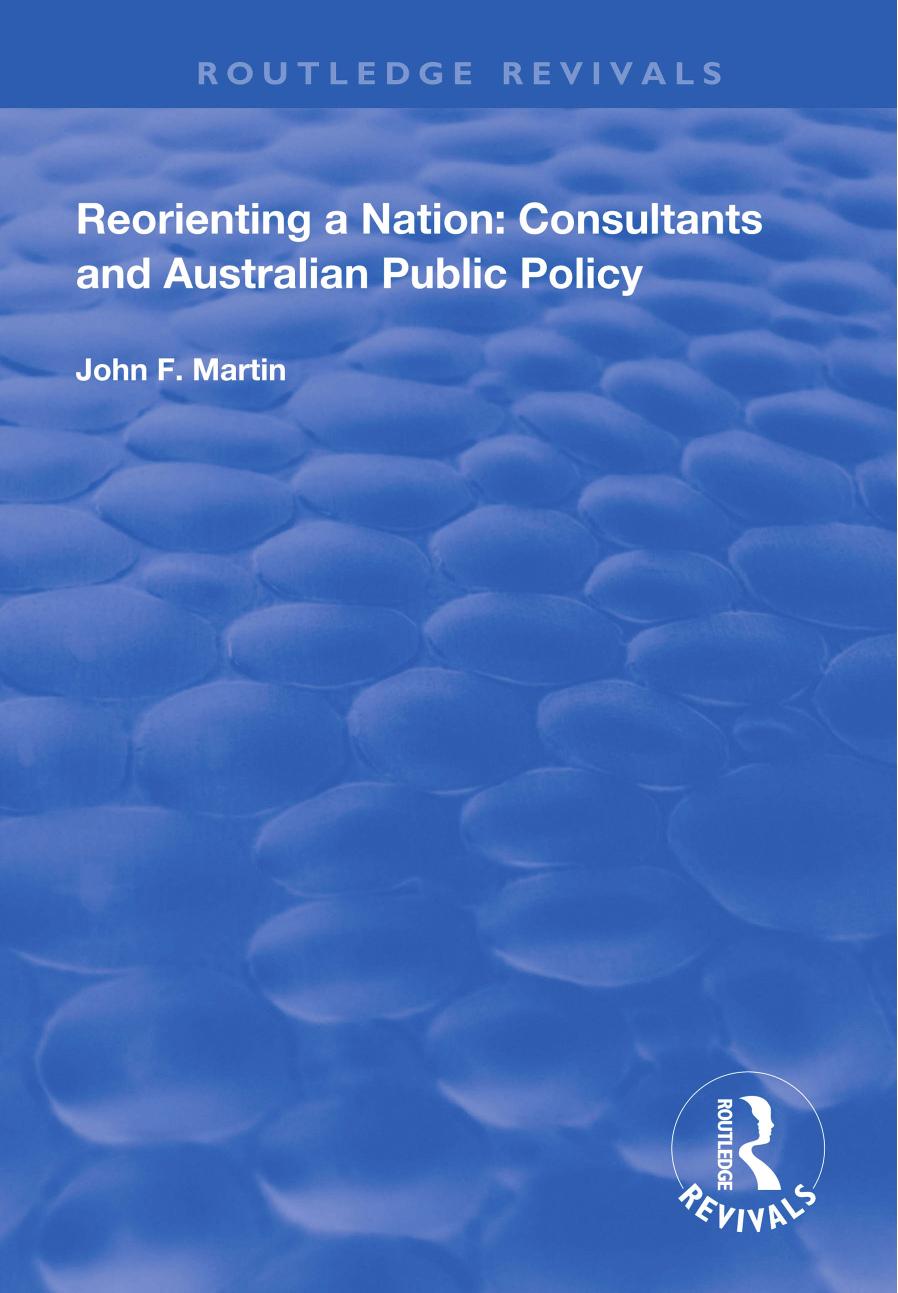 Reorienting a Nation (Routledge Revivals) by John F. Martin