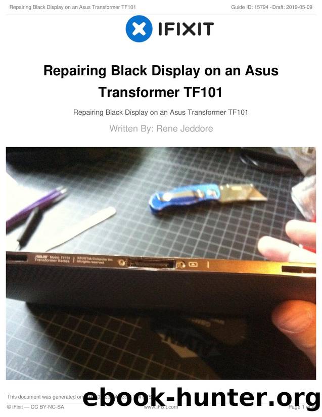 Repairing Black Display on an Asus Transformer TF101 by Unknown