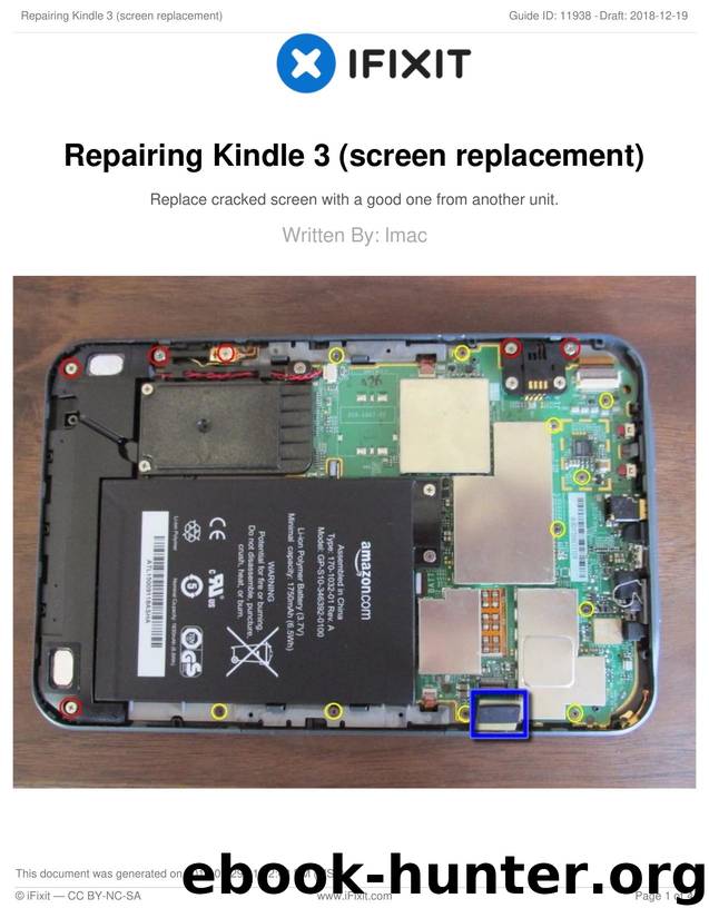Repairing Kindle 3 (screen replacement) by Unknown