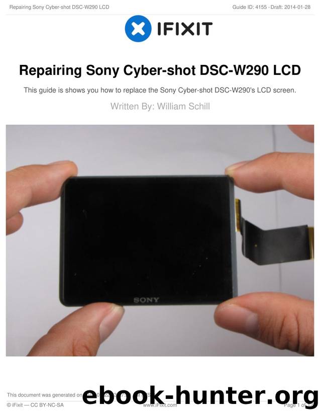 Repairing Sony Cyber-shot DSC-W290 LCD by Unknown