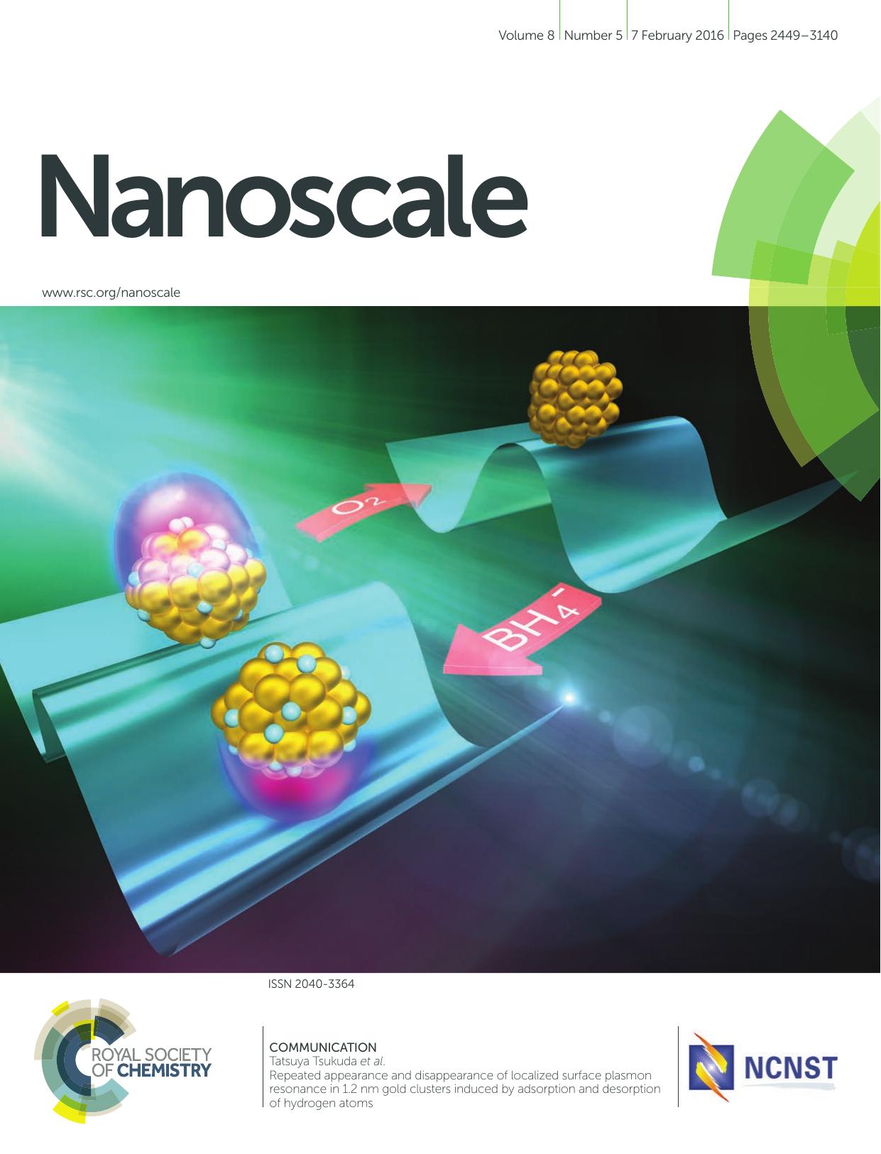 Repeated appearance and disappearance of localized surface plasmon resonance in 1.2 nm gold clusters induced by adsorption and desorption of hydrogen atoms by Ryo Ishida Seiji Yamazoe Kiichirou Koyasu Tatsuya Tsukuda