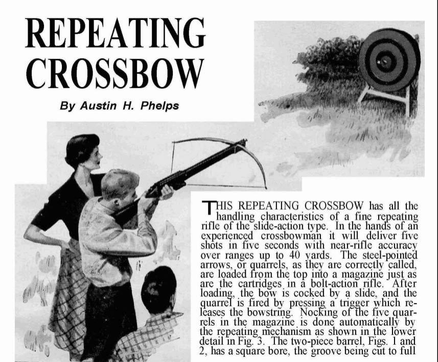 Repeating Crossbow Popular Mechanics by Unknown